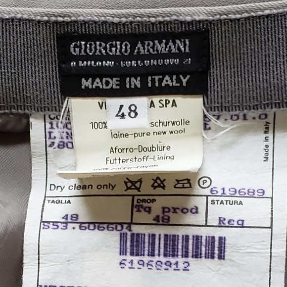 GIORGIO ARMANI, gray/tan skirt - size: 12 (Italy 48) - Picture 10 of 10